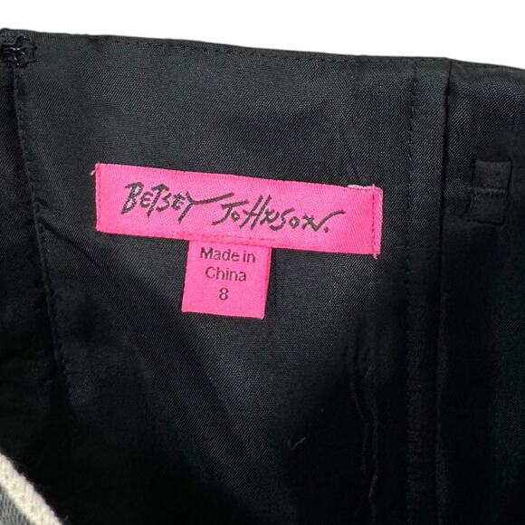 Vintage Y2K Betsey Johnson Tulle Strapless Dress 8 Black Cocktail Party Retro - Picture 8 of 9